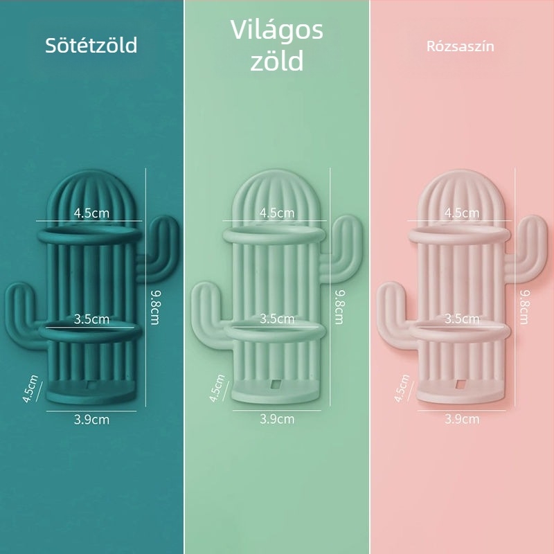 Elektromos fogkefetartó UV sterilizálással, falra szerelhető, vákuumos rögzítésű, műanyag
