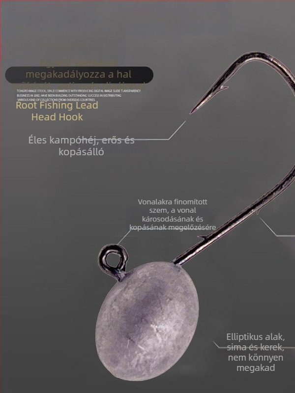 Mingwu ólomos fejű horog, kettős tüskével, mikro csalira tervezve, 50 darabos csomag