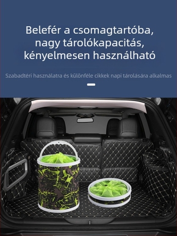 Összecsukható vászonból készült halászati vödör anti-ugrás hálóval
