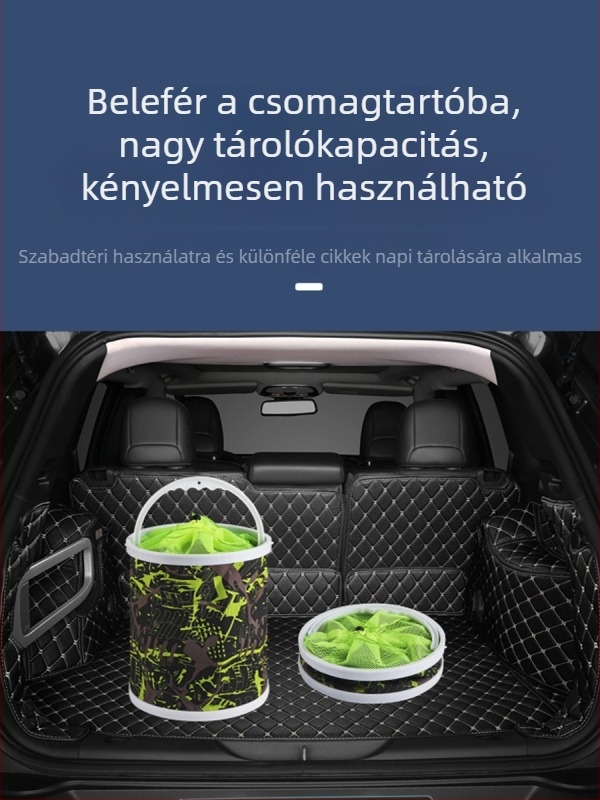 Összecsukható vászonból készült halászati vödör anti-ugrás hálóval