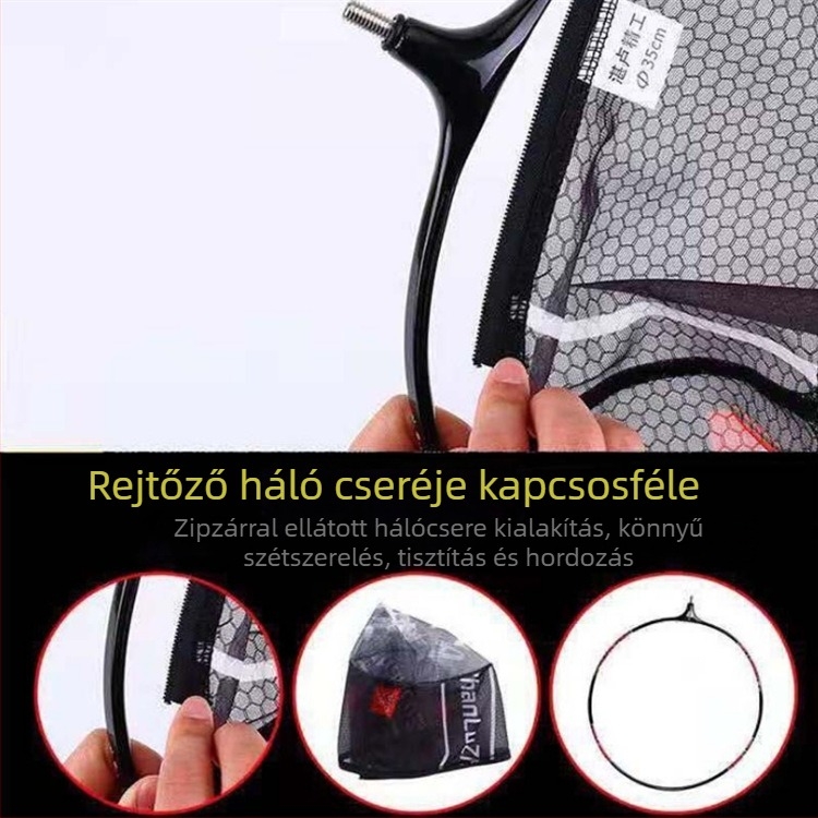Kerek alakú, levehető halászháló-fej, versenyképes dizájn (Származás: Kína)