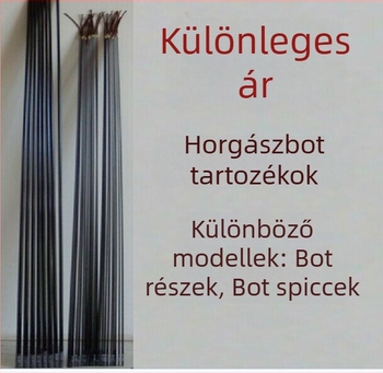 Szénszálas horgászbot, többtagú kivitel, üreges végződés vagy tömör végződés (csúcs), teljes modellkínálat