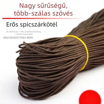 Nylon zsinór a halászbot csúcsához és hosszabbító zsinór barna forgó gyűrűvel – horgászfelszerelés