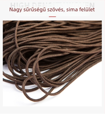 Nylon zsinór a halászbot csúcsához és hosszabbító zsinór barna forgó gyűrűvel – horgászfelszerelés