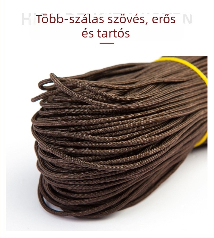 Nylon zsinór a halászbot csúcsához és hosszabbító zsinór barna forgó gyűrűvel – horgászfelszerelés