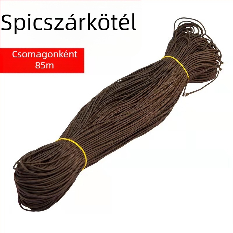 Nylon zsinór a halászbot csúcsához és hosszabbító zsinór barna forgó gyűrűvel – horgászfelszerelés