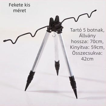Teleszkópos háromszög állvány tengeri horgászbotokhoz, alumínium ötvözet, összecsukható, 7 botos állvány