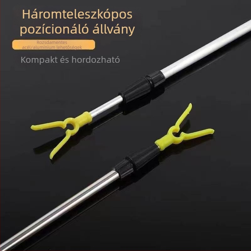 Horgászbot tartó – kézi és tengeri használatra, alumíniumötvözet, talajba dugható, nem összecsukható, nem forog, Top Configuration