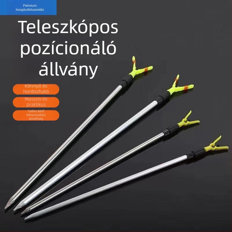 Horgászbot tartó – kézi és tengeri használatra, alumíniumötvözet, talajba dugható, nem összecsukható, nem forog, Top Configuration