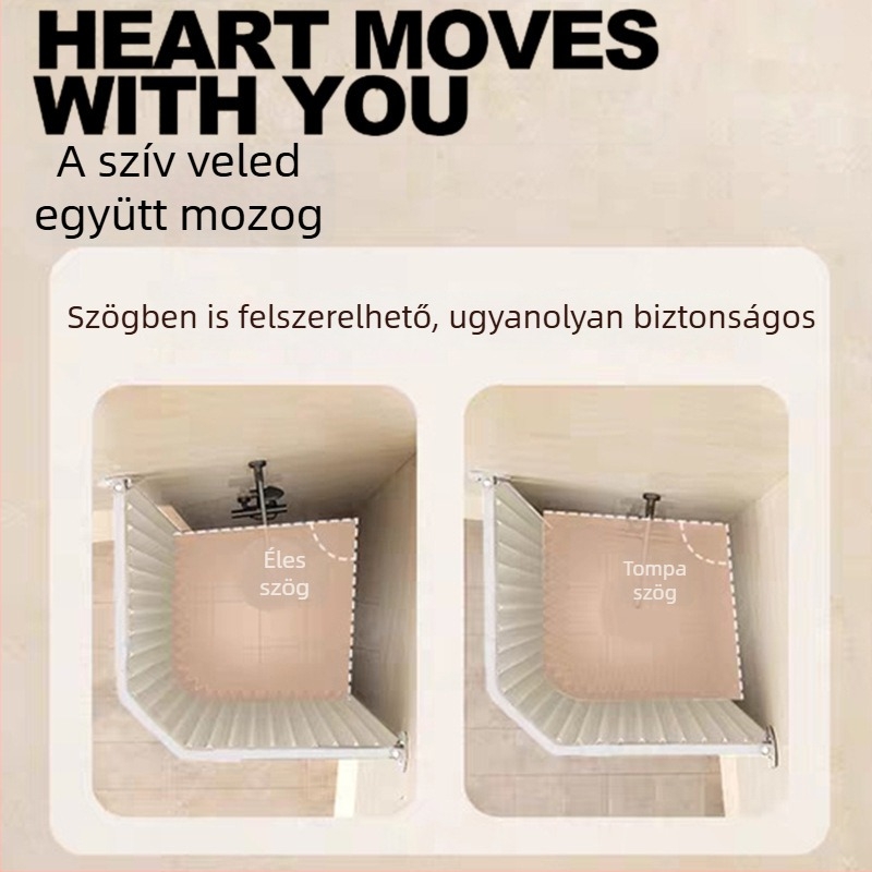 Gyémánt alakú teleszkópos ívelt négyzet profilú zuhanyfüggönyrú