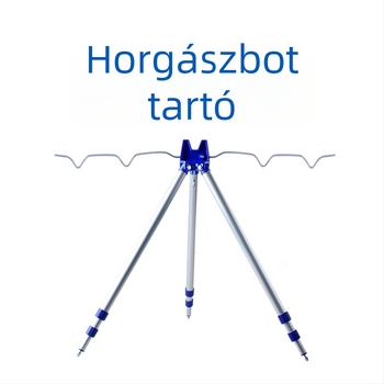 Tengeri horgászbot tartó, alumíniumötvözetű teleszkópos háromlábú állvány, összecsukható