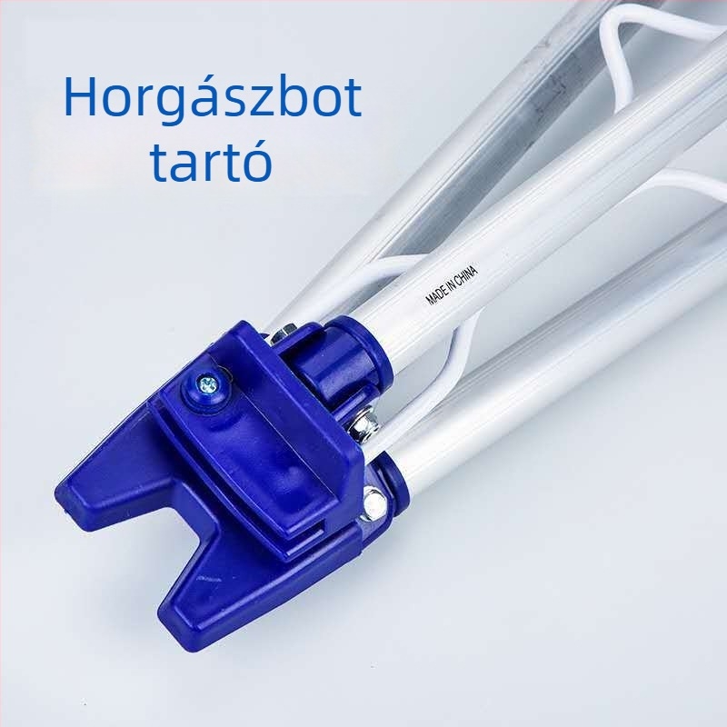 Tengeri horgászbot tartó, alumíniumötvözetű teleszkópos háromlábú állvány, összecsukható