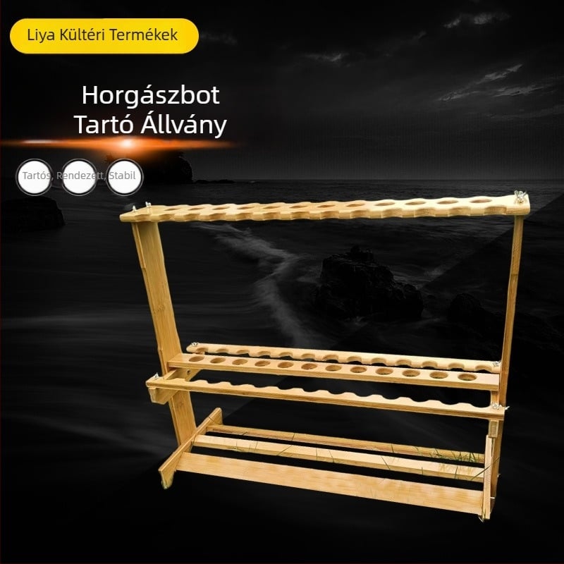 Függőleges bambusz horgászbot kiállító állvány tároláshoz – 23/38/47