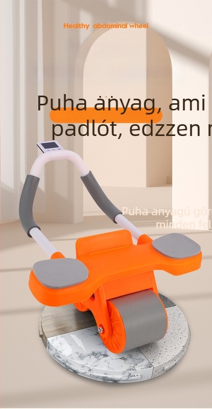 Kangzhimei összecsukható hasgörgő – kétkerekű, kezdőknek, 1,65 kg, otthoni törzsedzés