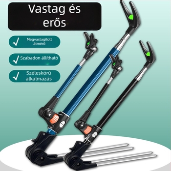 Rozsdamentes acél horgászbot tartó – padlóra szerelhető, multifunkcionális állvány, kettős használat