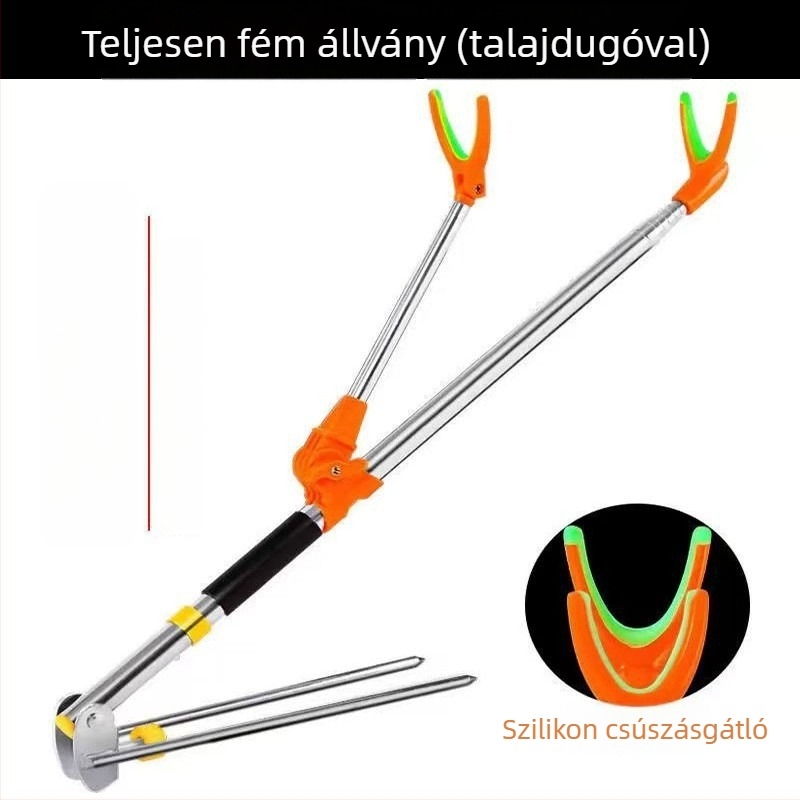 Rozsdamentes acél horgászbot tartó – padlóra szerelhető, multifunkcionális állvány, kettős használat