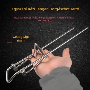 6 mm rozsdamentes acél összecsukható haltartó földre szúró alap – tengeri horgászathoz