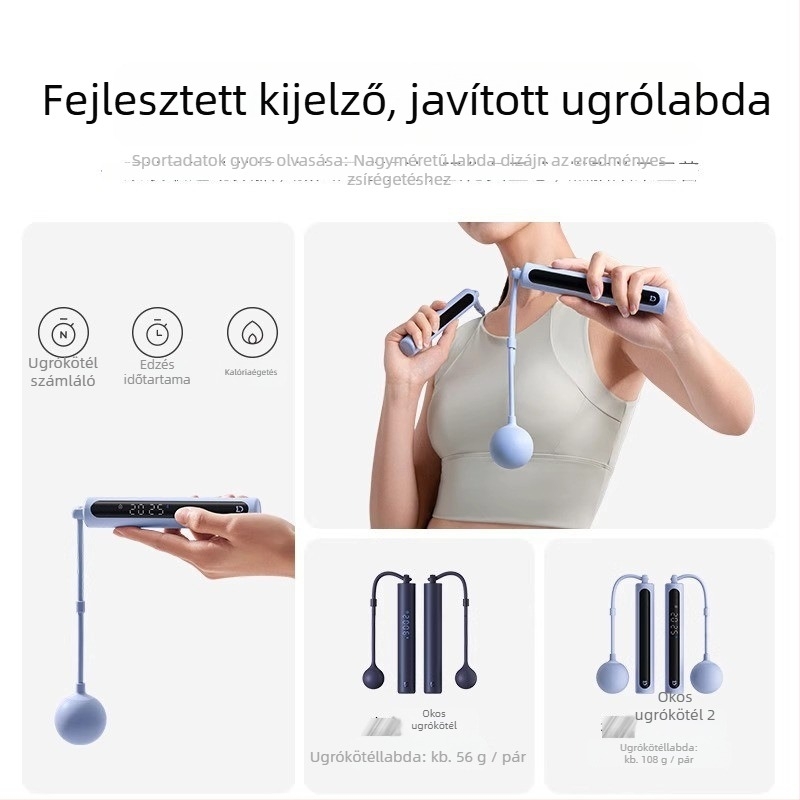 Xiaomi Okos Ugrókötél 2, vezeték nélküli, súlyozott labdával, pontos számolás a teljes test zsírégetéséért