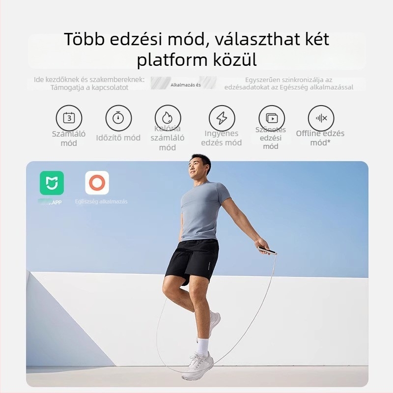 Xiaomi Okos Ugrókötél 2, vezeték nélküli, súlyozott labdával, pontos számolás a teljes test zsírégetéséért