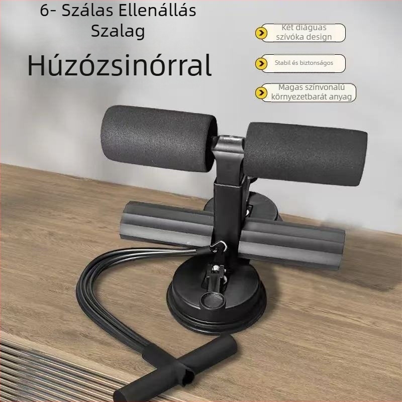 Hasizom-edző ülés dupla szívócsészével és húzózsinórral — Abdominal curling aid modell; tömeg 790 g; anyag: vastag, puha hab; testreszabható; lehetővé teszi kar-, has- и és hátizom edzéseket