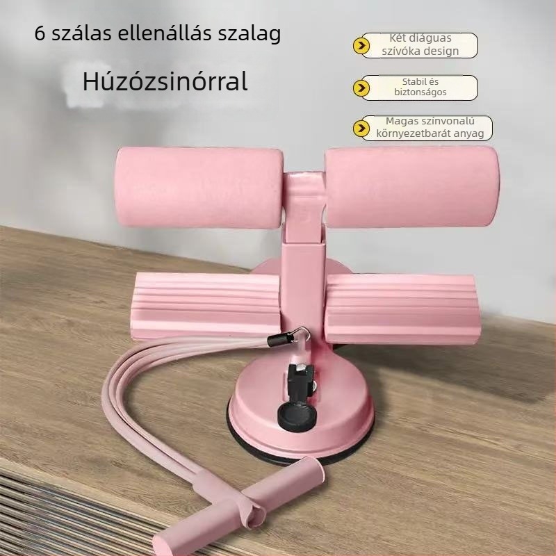 Hasizom-edző ülés dupla szívócsészével és húzózsinórral — Abdominal curling aid modell; tömeg 790 g; anyag: vastag, puha hab; testreszabható; lehetővé teszi kar-, has- и és hátizom edzéseket