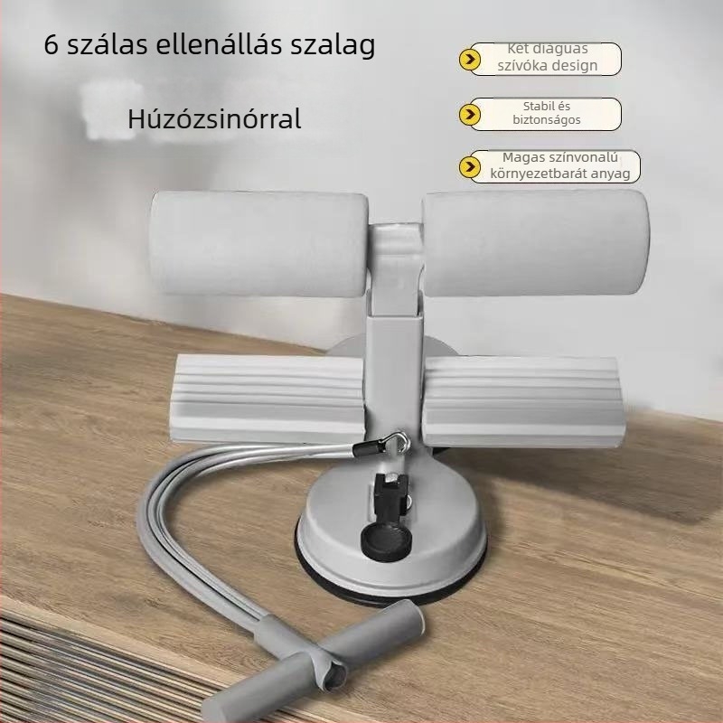 Hasizom-edző ülés dupla szívócsészével és húzózsinórral — Abdominal curling aid modell; tömeg 790 g; anyag: vastag, puha hab; testreszabható; lehetővé teszi kar-, has- и és hátizom edzéseket
