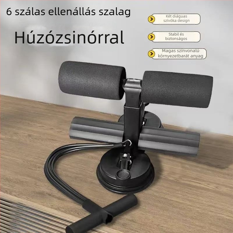 Hasizom-edző ülés dupla szívócsészével és húzózsinórral — Abdominal curling aid modell; tömeg 790 g; anyag: vastag, puha hab; testreszabható; lehetővé teszi kar-, has- и és hátizom edzéseket