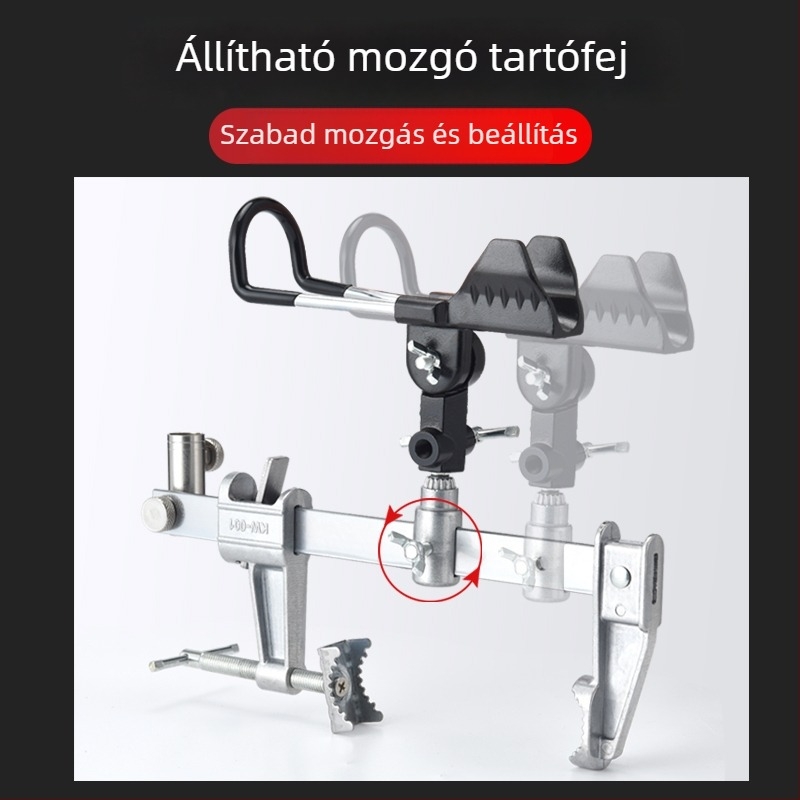 Alumíniumötvözetű híd- és hajón használható horgászbot tartó, fix, összecsukhatatlan