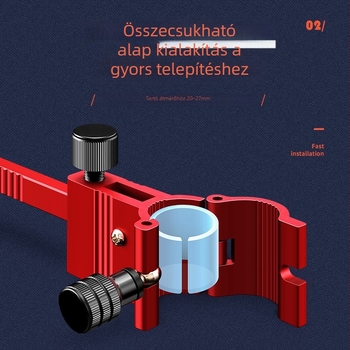 Hátsó akasztóval ellátott horgászbot-tartó, többirányú forgás, összecsukható alumíniumötvözetből