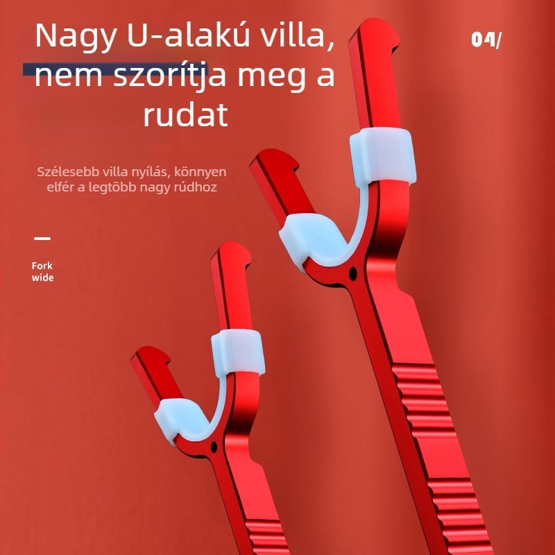 Hátsó akasztóval ellátott horgászbot-tartó, többirányú forgás, összecsukható alumíniumötvözetből