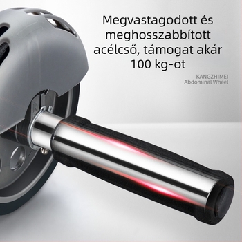 Hasizom görgő kettős kerékkel, automatikus visszahúzással – nem összecsukható, súly 1 kg