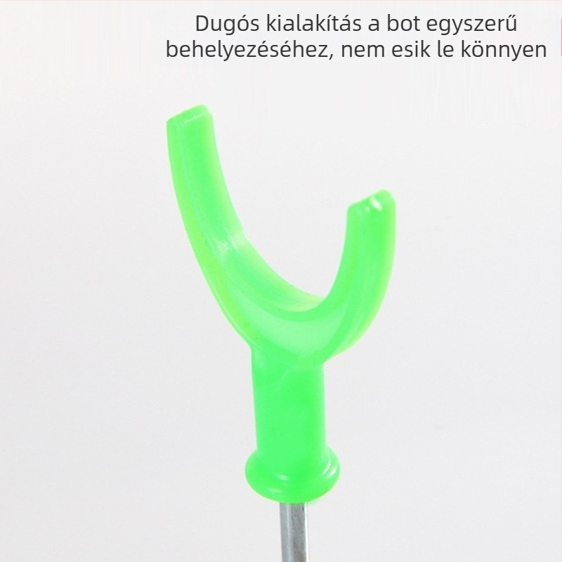 Összecsukható jéghorgász tartó, hordozható fém állvány két fejjel