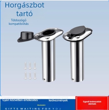 Dőltethető rozsdamentes acél horgászbot-tartó, beépített nehéz teherbírású tengeri rögzítő, hajóra való torony tartó