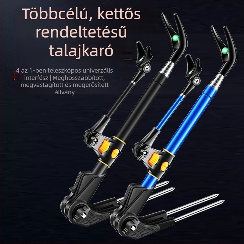 Rozsdamentes acél horgászbot tartó, multifunkcionális állvány talajba telepíthető alappal