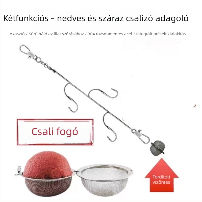 Rozsdamentes acél etetőkosár horgászathoz – új típus, hosszú dobás és süllyedő rig