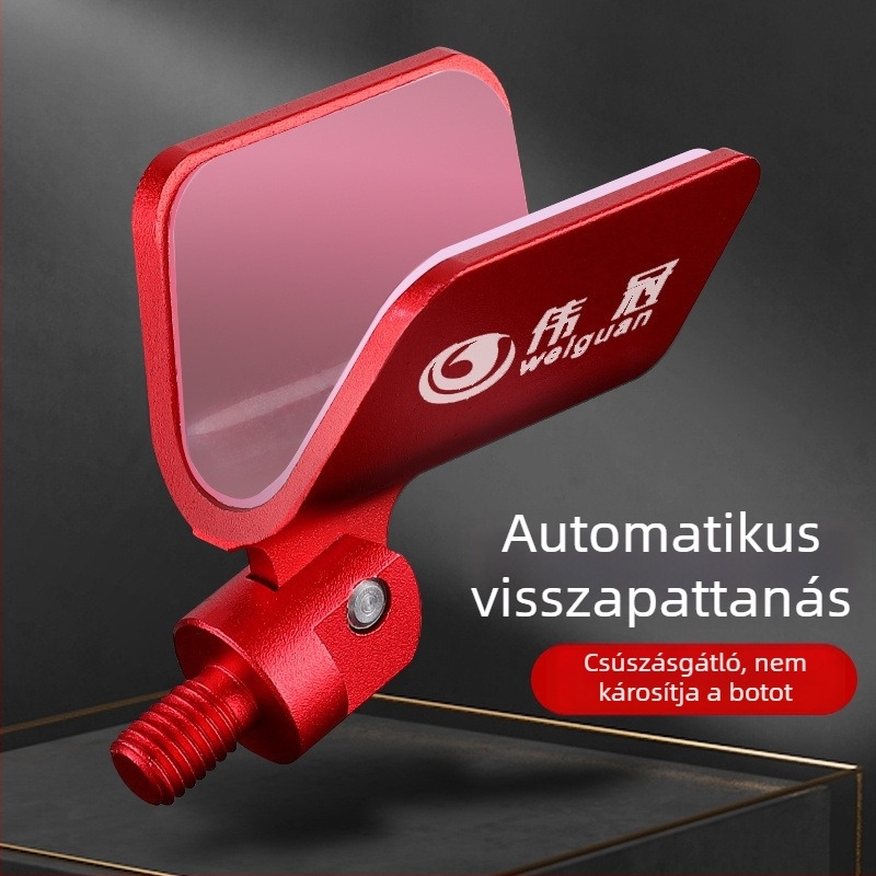 Univerzális alumíniumötvözetű tartófej automatikus visszatéréssel, többirányú forgatással, összecsukható; kompatibilis elülső villával és tartozék rögzítéséhez