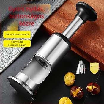 Kereszt alakú gesztenye nyitó, 304 rozsdamentes acél, antik-retro stílus, 2019-ben bemutatva
