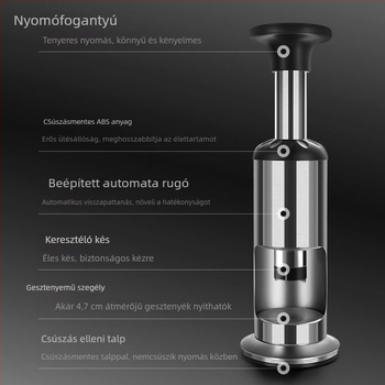 Kereszt alakú gesztenye nyitó, 304 rozsdamentes acél, antik-retro stílus, 2019-ben bemutatva