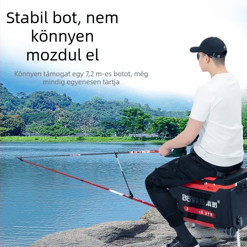 Benno Fortress szénszálas botállvány — ultrakönnyű, többirányú forgás, nem hajtogatható, szénszálas konstrukció, Fortress típusú platforma