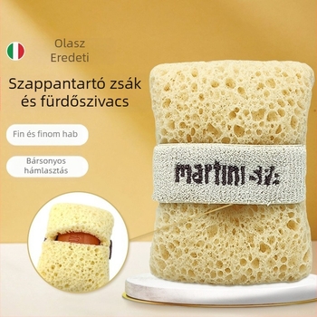 Fürdőszivacs habosító hálószappan-tasakkal, selyemvirág textúra, felnőtteknek, Yue He Márka