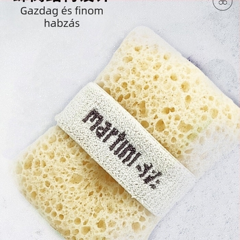 Fürdőszivacs habosító hálószappan-tasakkal, selyemvirág textúra, felnőtteknek, Yue He Márka