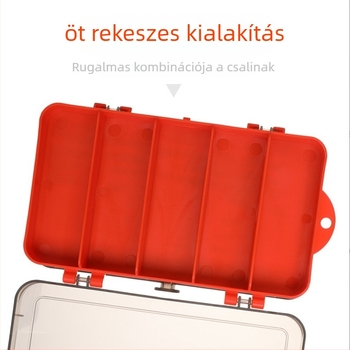 Kétoldalas csalihordozó doboz horgászathoz Minnow puha csalikkal és tároló ólomsúlyú fejű horgok számára – Record Work, műanyag