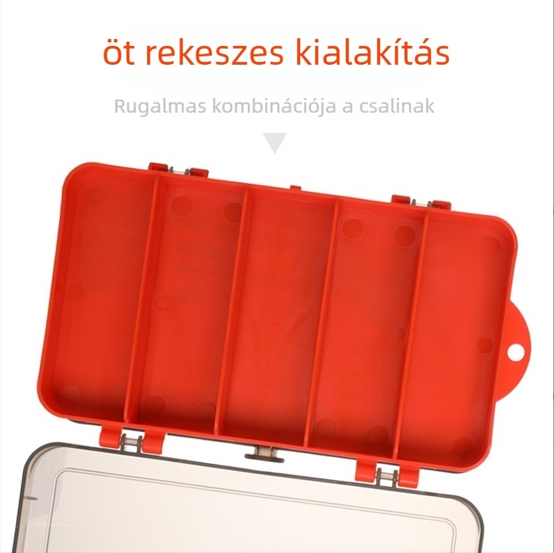 Kétoldalas csalihordozó doboz horgászathoz Minnow puha csalikkal és tároló ólomsúlyú fejű horgok számára – Record Work, műanyag