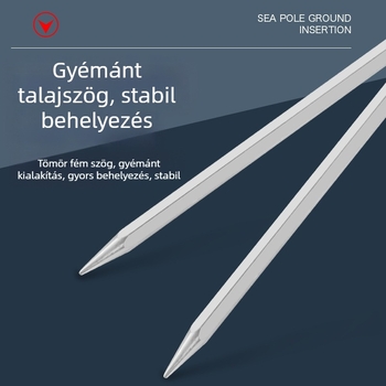 Rozsdamentes acélból készült földbe süllyeszthető bottartó, hosszú dobásokhoz, tengeri bottartóállvány, kültéri horgászfelszerelés