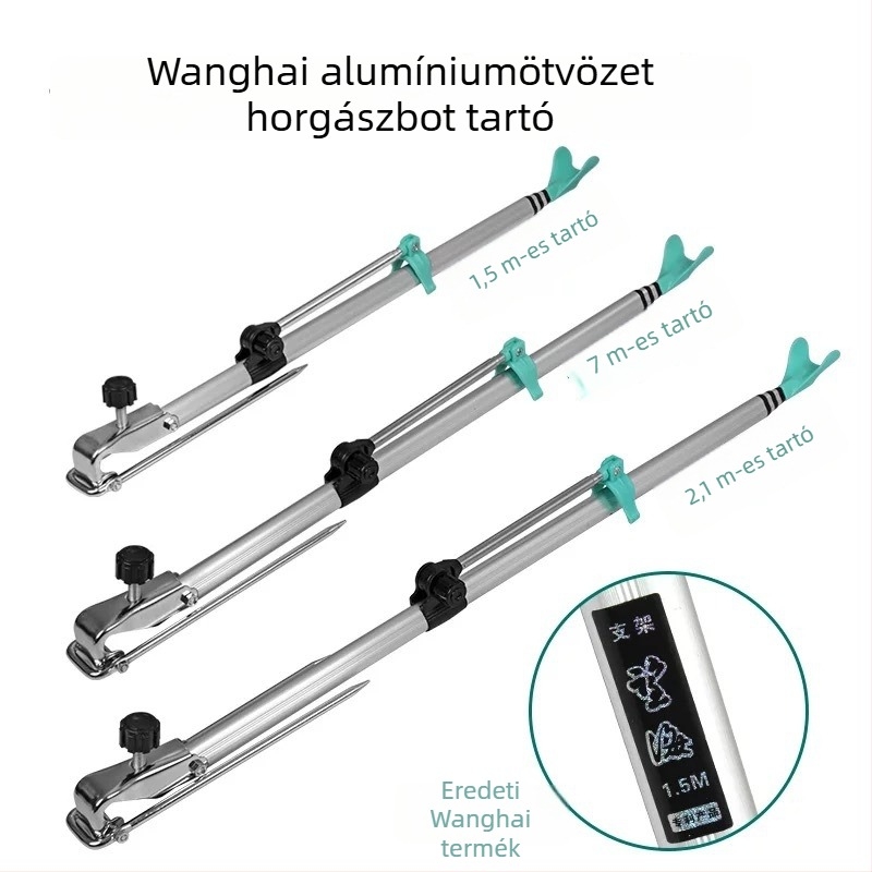 Wanghai háromszög alakú horgászállvány, állítható 1.5–2.1 m, alumínium ötvözet, összecsukható
