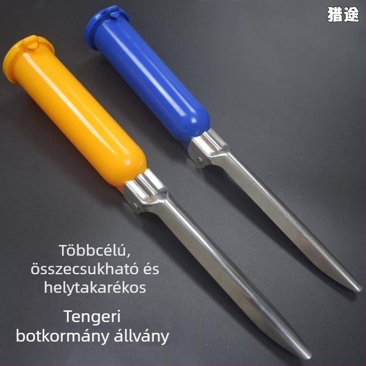 Hunting földbe illeszthető horgászbot-tartó, fém, összecsukható, forgás nélkül