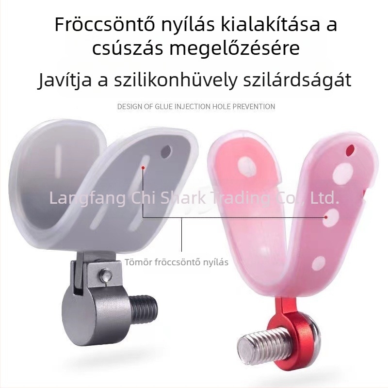 Állítható alumínium ötvözetből készült fej horgászbot-tartóhoz, sötétben világító 8 mm interfész, szarv alakú fej