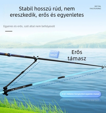 Szénszálas horgászbot tartó kiegészítő dobozzal