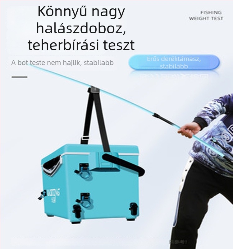 Szénszálas horgászbot tartó kiegészítő dobozzal
