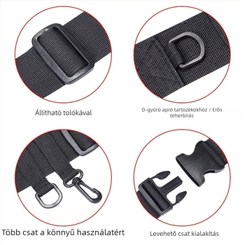 Övön hordozható horgászbot-tartó derékszíjjal, hordozható műcsalis horgászathoz